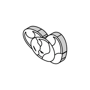 Egg shell food hen isometric icon vector illustration 스톡 일러스트