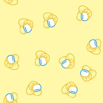 Egg shell food hen vector seamless pattern イラスト素材