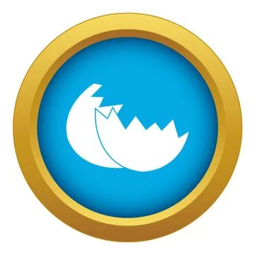 Egg shell icon blue vector isolated イラスト素材