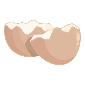 Egg shell icon cartoon vector. Chicken hatching Stock Illustration