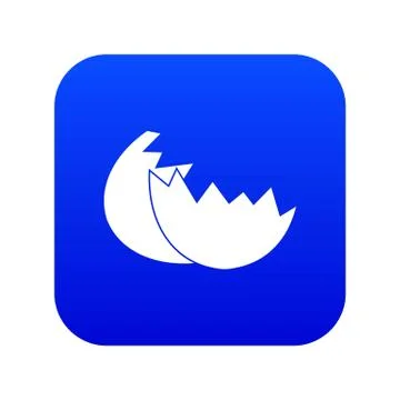 Egg shell icon digital blue Illustrazione stock