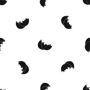 Egg shell pattern seamless black Stock Illustration