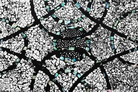 Egg shell with shell in black lacquer paint Stock Photos