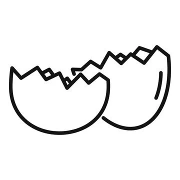 Egg shell trash icon outline vector. Waste food Stock Illustration