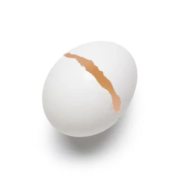 Egg shell on white background Foto stock
