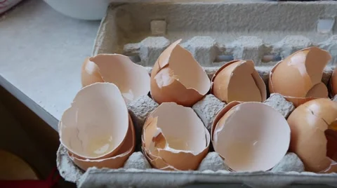 Egg shells Stock Footage 54710528