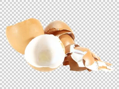 Egg shells isolated on white background. Stock Photos