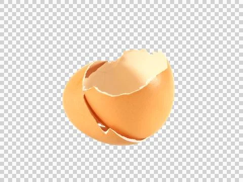 Egg shells isolated on white background. Foto stock