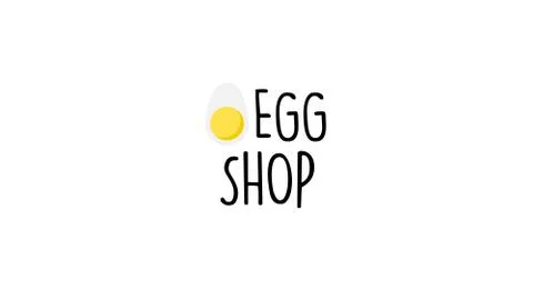 Egg Shop Logo Vector Design Template Stock Illustration