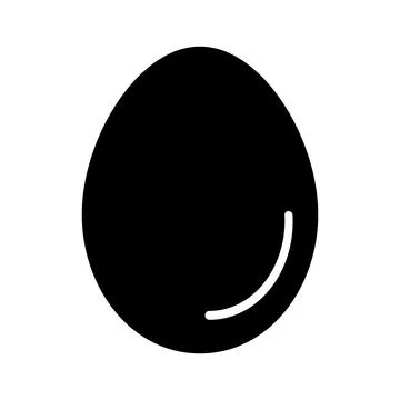 Egg silhouette icon. Egg shell. Vector. Stock Illustration