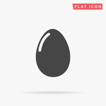 Egg simple flat icon Stock Illustration