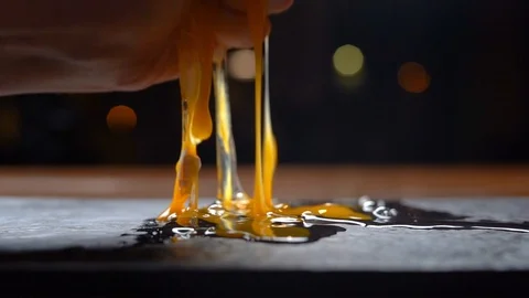 Egg Smash by Hand Stock Footage 128190425