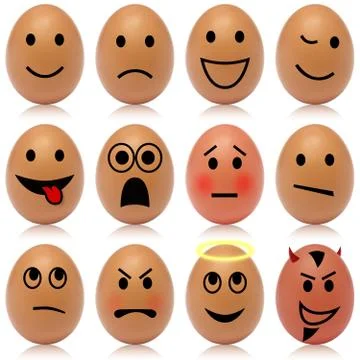 Egg smileys Stock Illustration