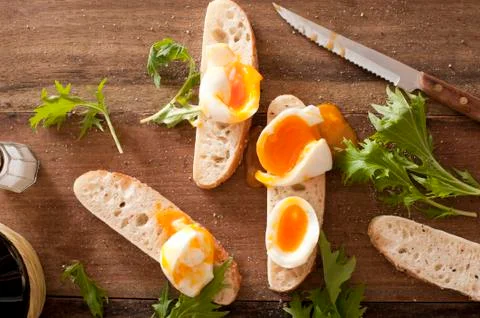 Egg soldiers Stock Photos