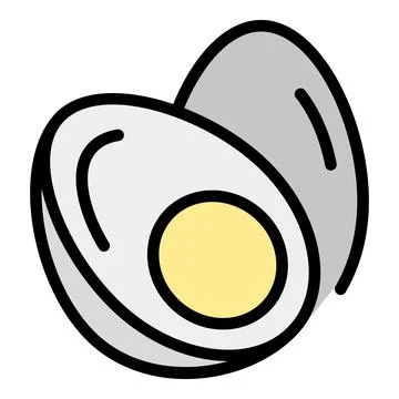 Egg source vitamin icon vector flat Illustrazione stock
