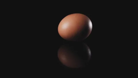 Egg is spinning on a black background. Stock Footage 140302137