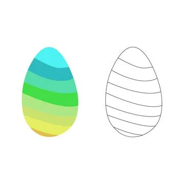 Egg spiral stripes coloring Иллюстрация