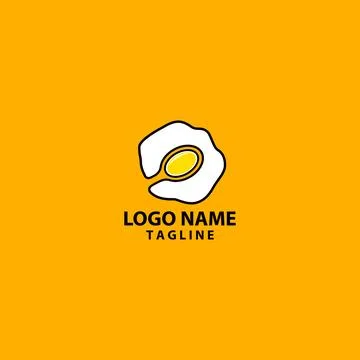 Egg spoon logo design vector Illustrazione stock