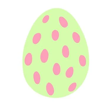 Egg with spots or oval geometric pattern, Easter holiday design element, vector Stock Illustration