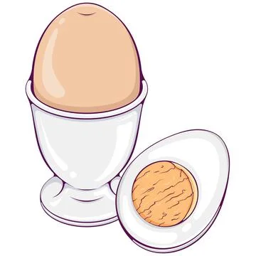 Egg on a stand color Illustrazione stock