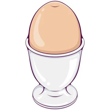 Egg on a stand color Illustrazione stock