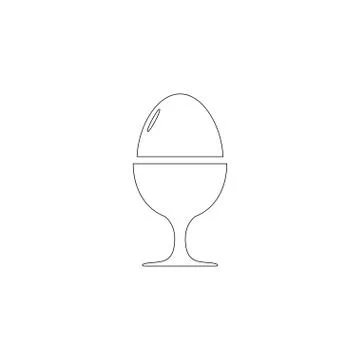 Egg on stand. flat vector icon Stock Illustration