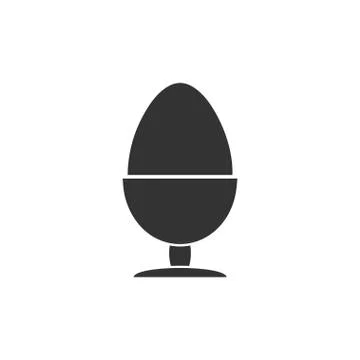 Egg On Stand icon flat Illustrazione stock
