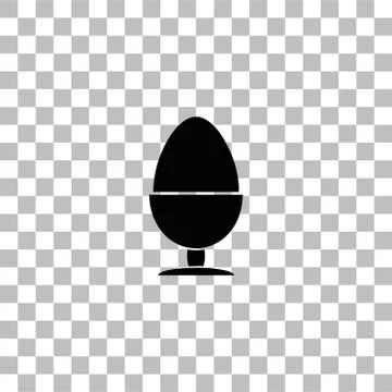 Egg On Stand icon flat Illustrazione stock