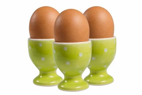 Egg on a stand, isolate on white background Stock Photos