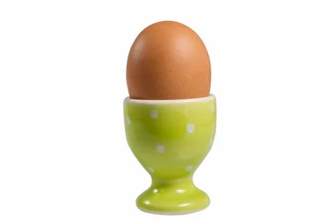 Egg on a stand, isolate on white background Stock-Fotos