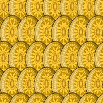 Egg Sun Pattern Stock Illustration