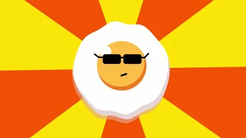 Egg with Sunglasses Stock Footage 335631438