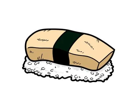 Egg Sushi Stock Illustration