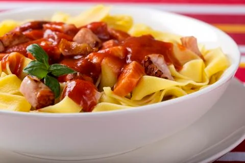 Egg tagliatelle Stock Photos