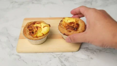 Egg tart 4K Stock Footage 143813847