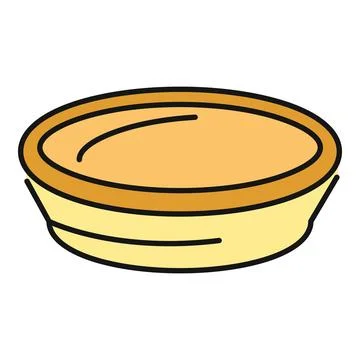 Egg tart dessert icon representing sweet pastry Stock Illustration