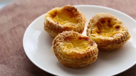 Egg tart Stock Footage 77301769