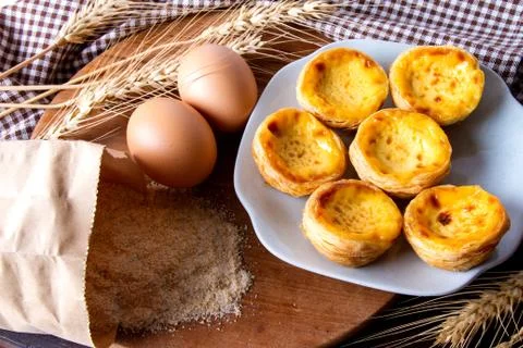 Egg tart Stock Photos