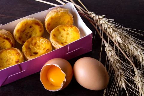 Egg tart Stock Photos
