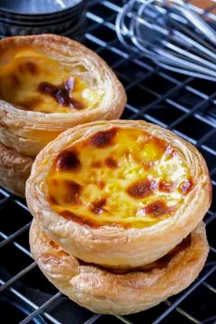 Egg tart Stock Photos