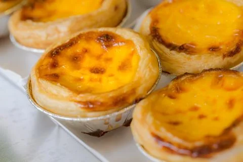 Egg tart selective soft focus Stock Photos