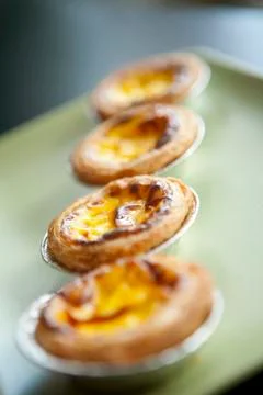 Egg tarts Stock Photos