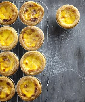 Egg tarts  Stock Photos
