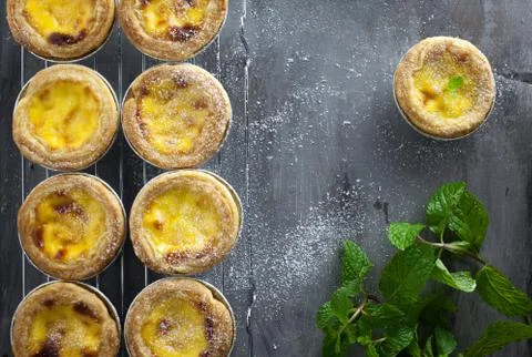 Egg tarts  Stock Photos