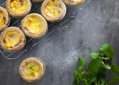 Egg tarts  Stock Photos