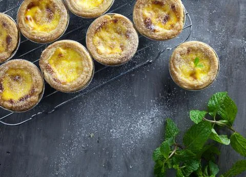 Egg tarts  Stock Photos