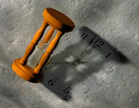 EGG TIMER AND CLOCK FACE Stock Photos