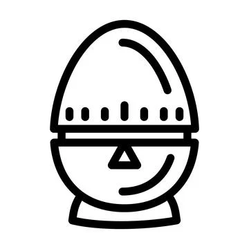 Egg timer icon, outline style Stock Illustration