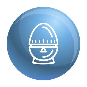 Egg timer icon, outline style Illustrazione stock
