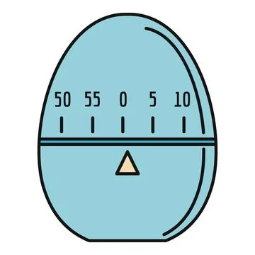 Egg timer with minutes controlling cooking time Stockillustratie